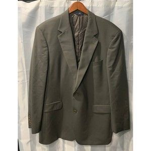Brooks Brothers 346 Wool Blend Button Front Men's 44L Brown Blazer
